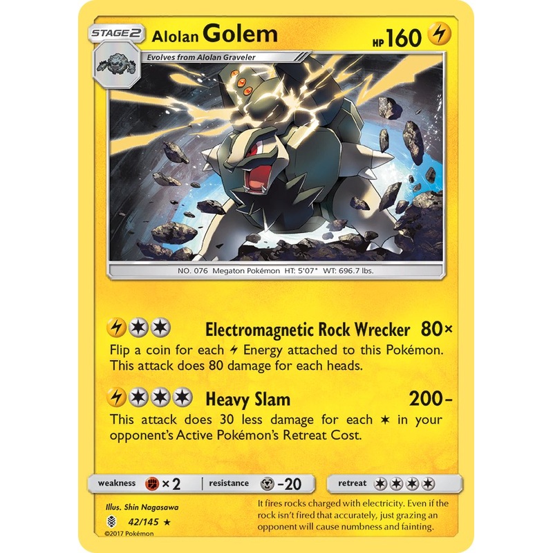Alolan Golem (42/145) (Cosmos Holo) (Blister Exclusive) [Sun & Moon: Guardians Rising]