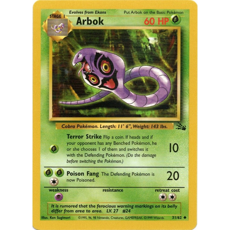 Arbok (31/62) [Fossil Unlimited]