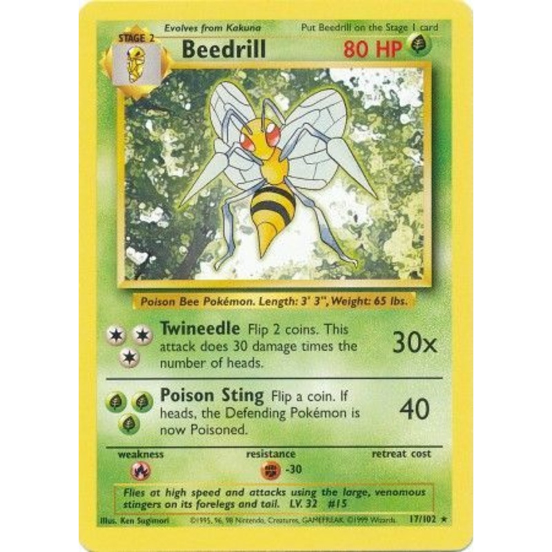 Beedrill (17/102) [Base Set Unlimited]