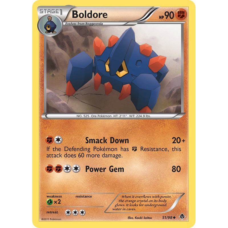 Boldore (51/98) (Cracked Ice Holo) (Blister Exclusive) [Black & White: Emerging Powers]