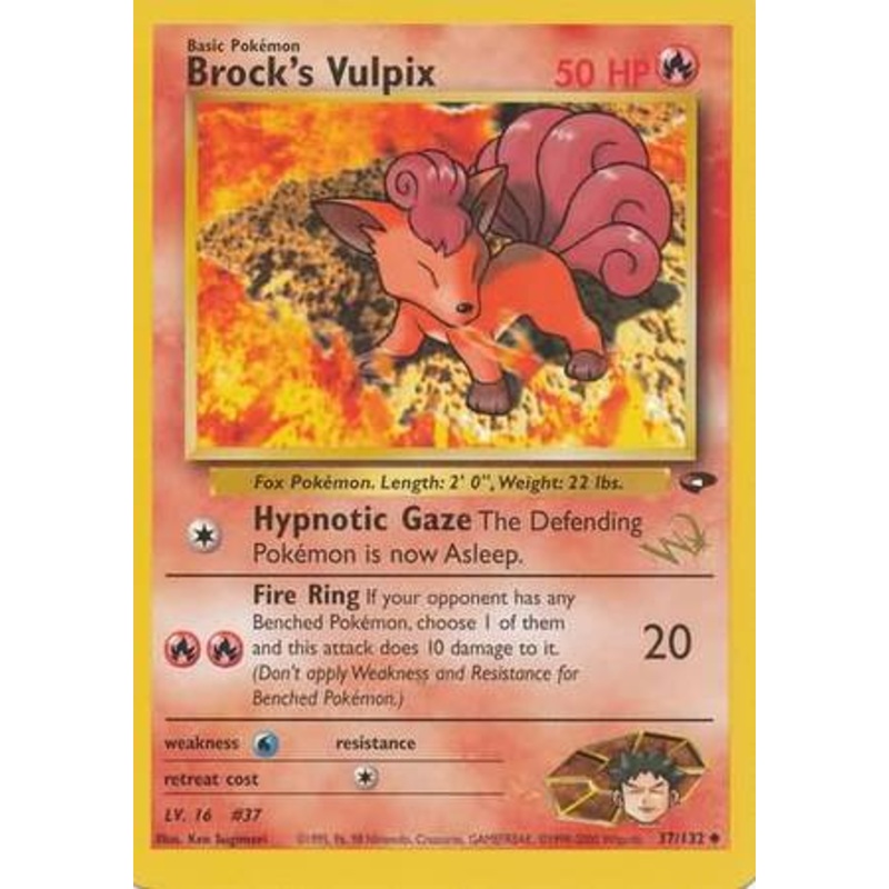 Brock's Vulpix (37/132) (W Stamped Promo) [Gym Challenge Unlimited]