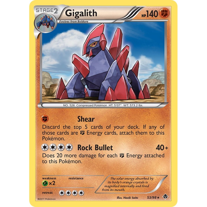 Gigalith (53/98) (Cracked Ice Holo) (Blister Exclusive) [Black & White: Emerging Powers]