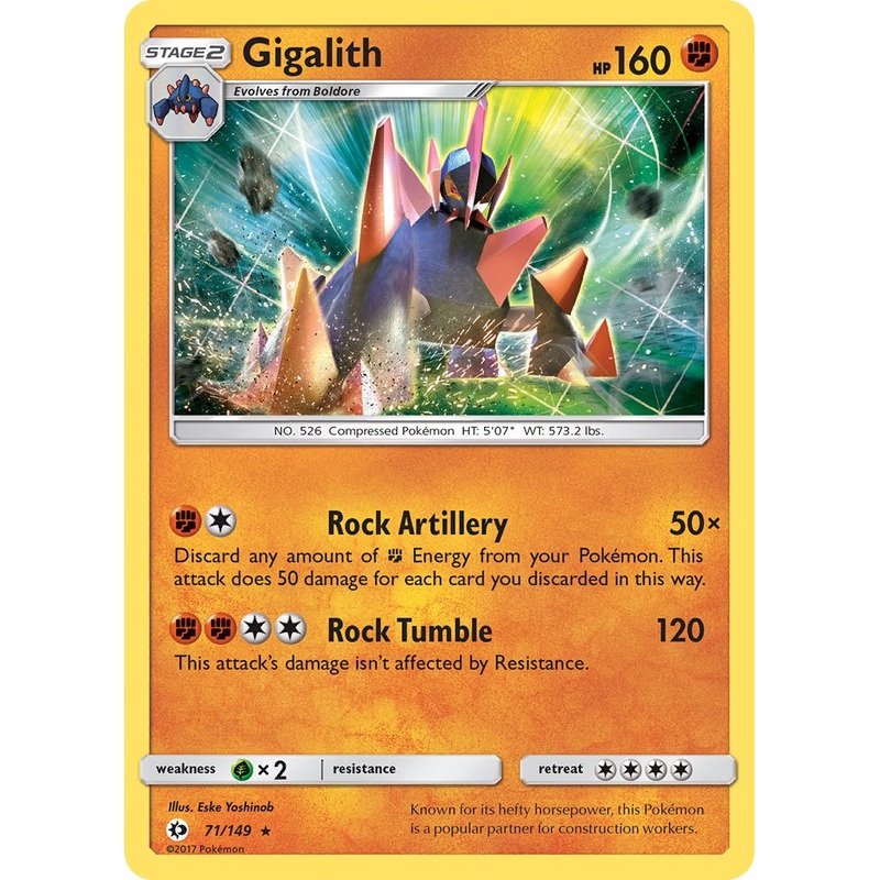 Gigalith (71/149) (Cosmos Holo) (Blister Exclusive) [Sun & Moon: Base Set]