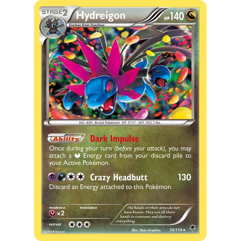 Hydreigon (74/119) (Cosmos Holo) (Blister Exclusive) [XY: Phantom Forces]
