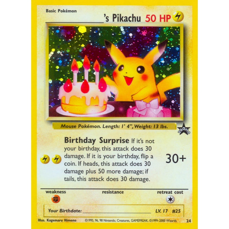 _____'s Pikachu (24) (Birthday Pikachu) [Wizards of the Coast: Black Star Promos]