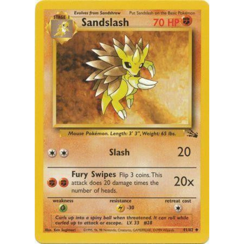 Sandslash (41/62) [Fossil Unlimited]