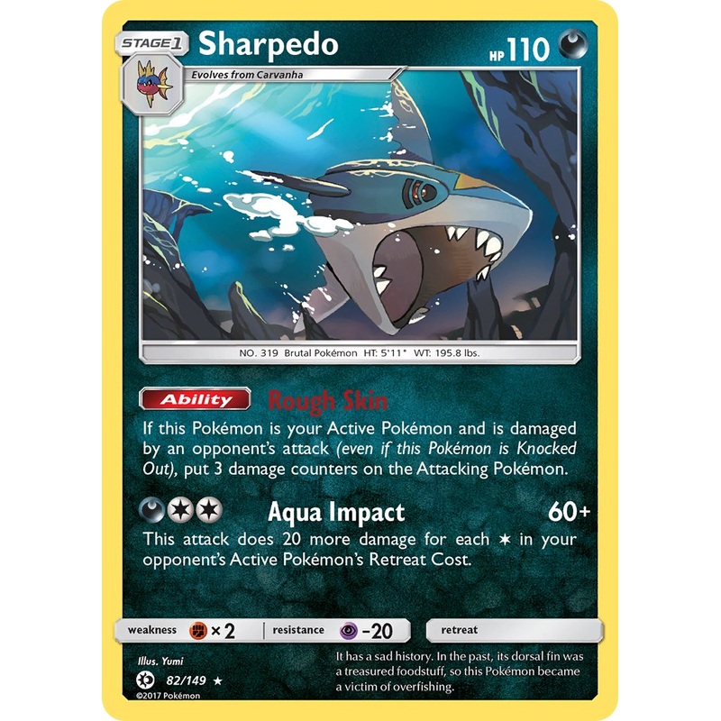 Sharpedo (82/149) (Cosmos Holo) (Blister Exclusive) [Sun & Moon: Base Set]