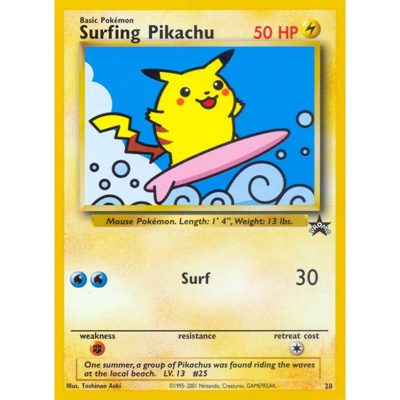 Surfing Pikachu (28) [Wizards of the Coast: Black Star Promos]