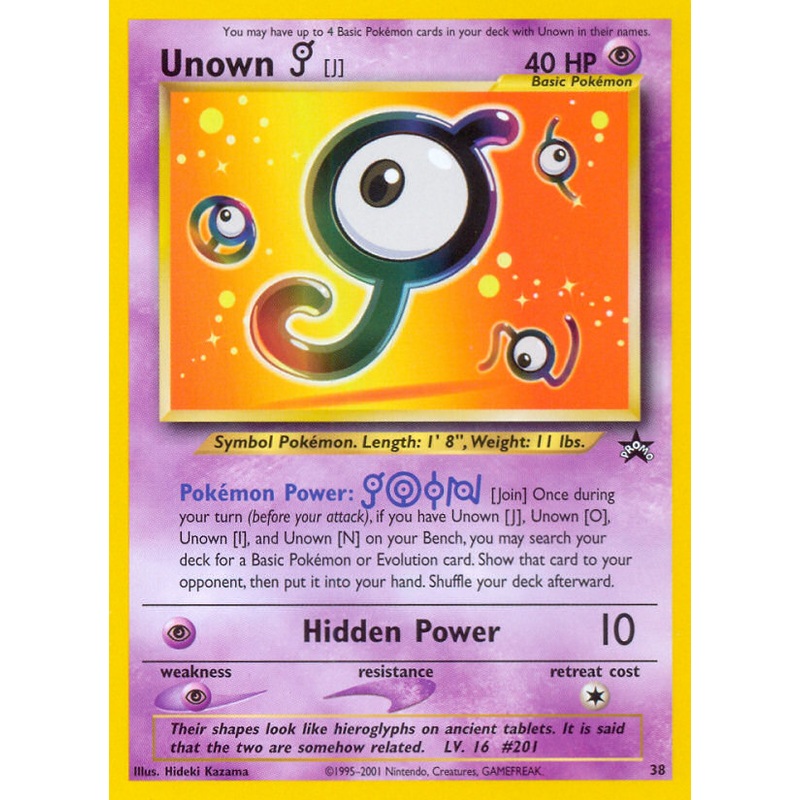 Unown [J] (38) [Wizards of the Coast: Black Star Promos]