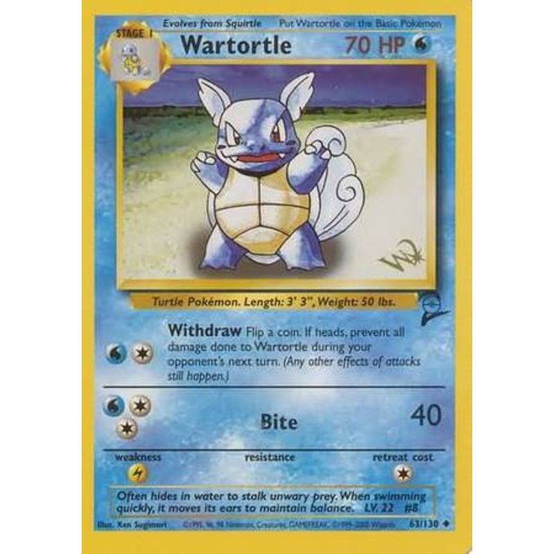 Wartortle (63/130) (W Stamped Promo) [Base Set 2]