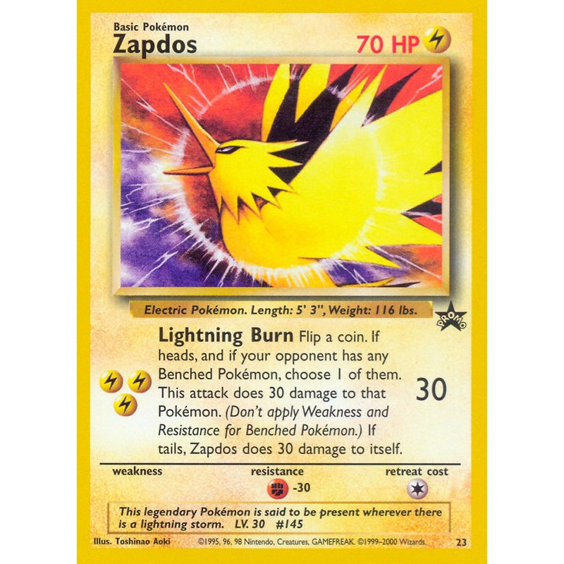 Zapdos (23) [Wizards of the Coast: Black Star Promos]