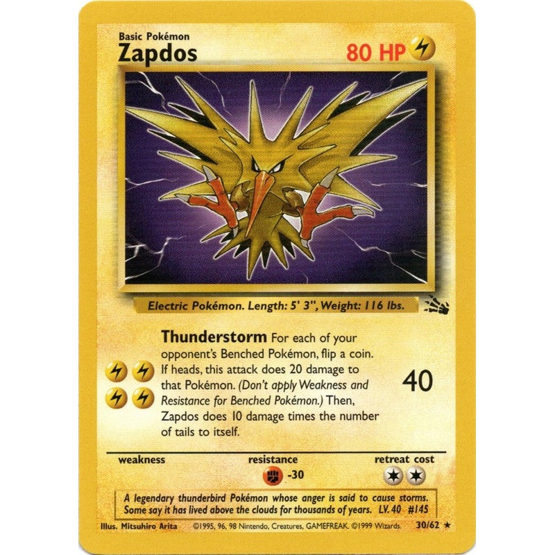 Zapdos (30/62) [Fossil Unlimited]