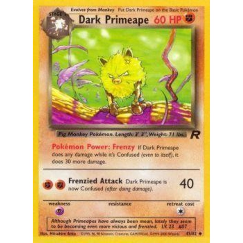 Dark Primeape (43/82) [Team Rocket Unlimited]