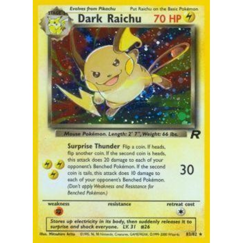 Dark Raichu (83/82) [Team Rocket Unlimited]