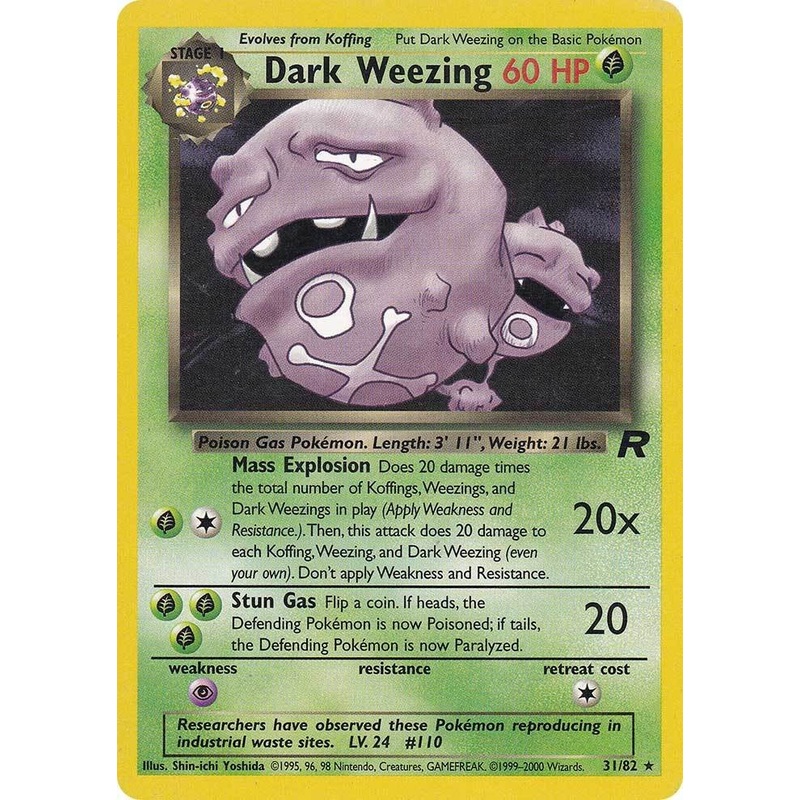 Dark Weezing (31/82) [Team Rocket Unlimited]