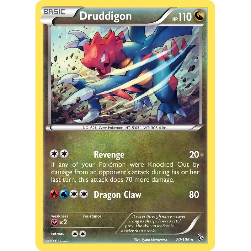 Druddigon (70/106) (Cosmos Holo) (Blister Exclusive) [XY: Flashfire]