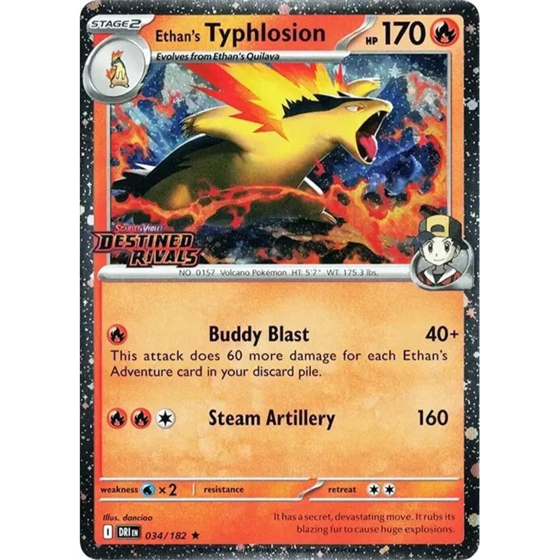 Ethan's Typhlosion (034/182) (Destined Rivals Stamp) [Scarlet & Violet: Destined Rivals]