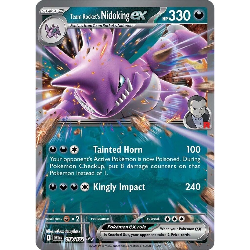 Team Rocket's Nidoking ex (119/182) [Scarlet & Violet: Destined Rivals]