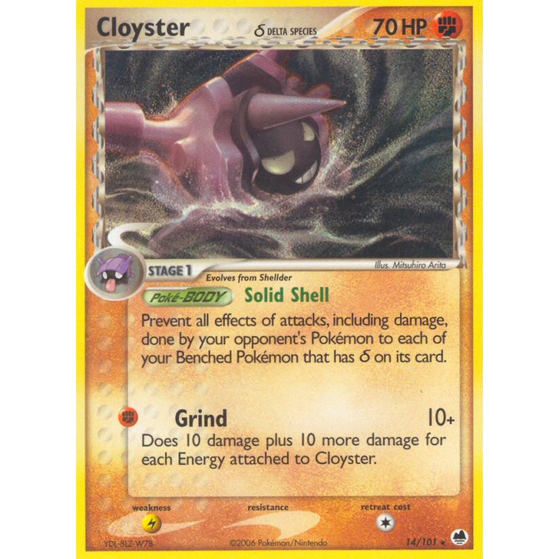 Cloyster (14/101) (Delta Species) [EX: Dragon Frontiers]