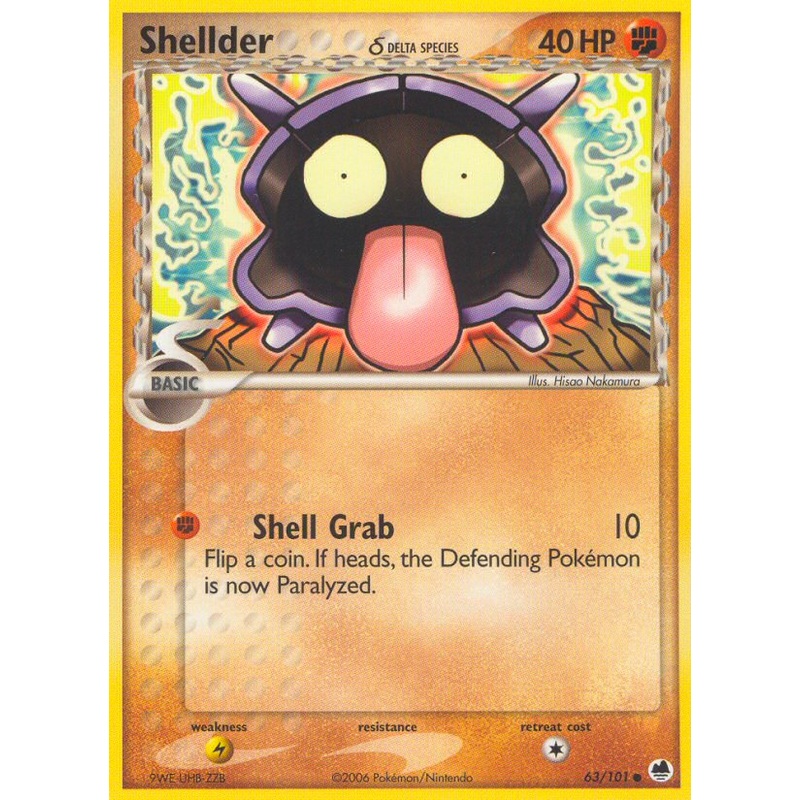 Shellder (63/101) (Delta Species) [EX: Dragon Frontiers]