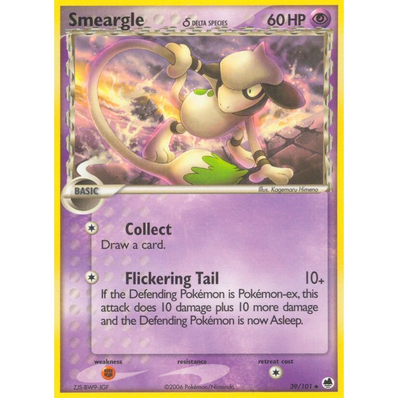 Smeargle (39/101) (Delta Species) [EX: Dragon Frontiers]
