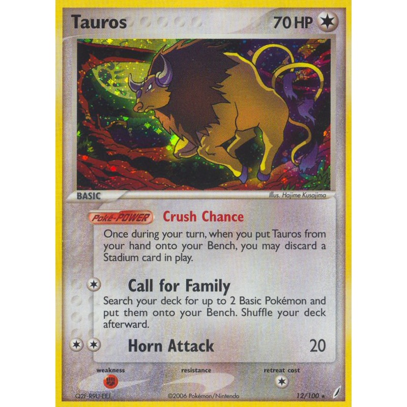 Tauros (12/100) [EX: Crystal Guardians]