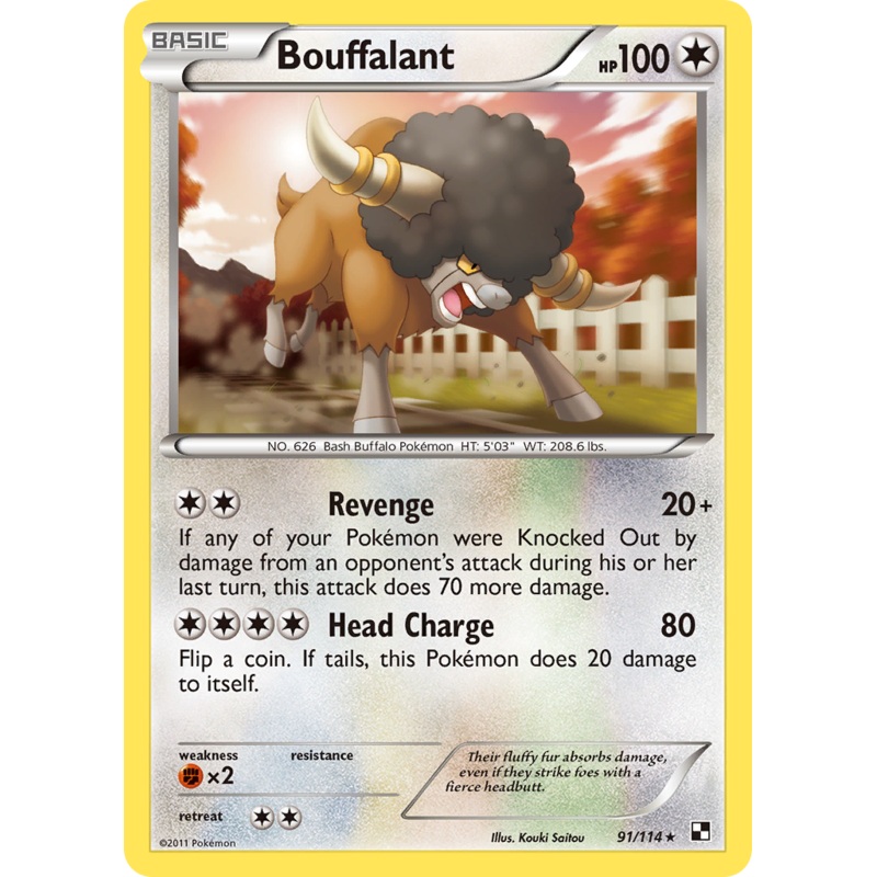 Bouffalant (91/114) [Black & White: Base Set]