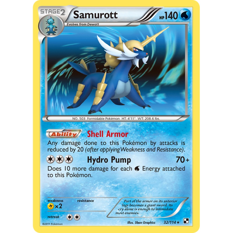 Samurott (32/114) [Black & White: Base Set]