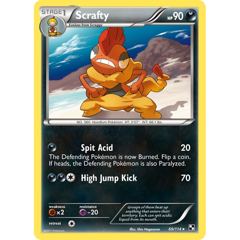 Scrafty (69/114) [Black & White: Base Set]