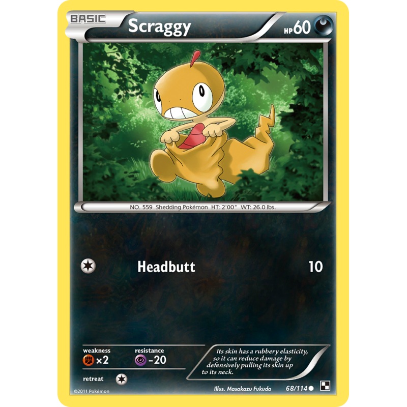 Scraggy (68/114) [Black & White: Base Set]