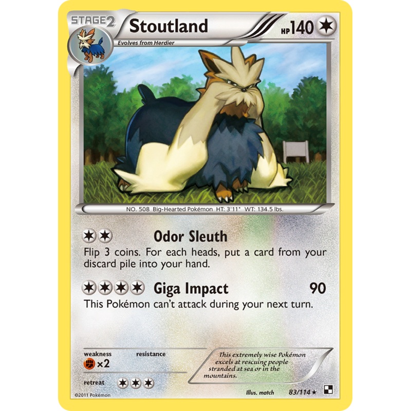 Stoutland (83/114) [Black & White: Base Set]