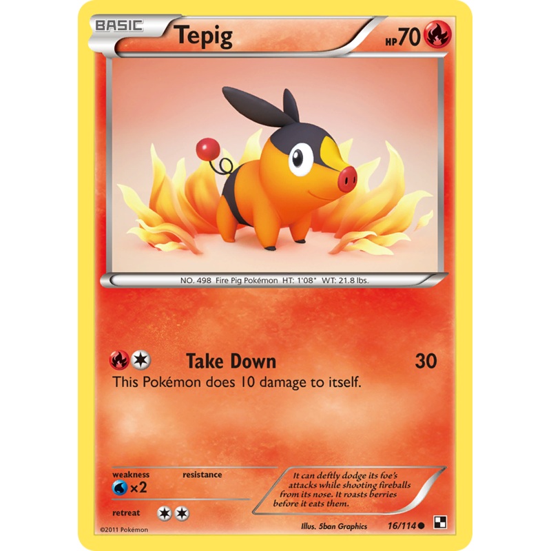 Tepig (16/114) [Black & White: Base Set]