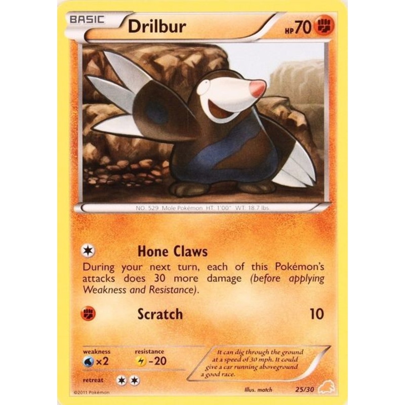Drilbur (25/30) [Black & White: Trainer Kit - Excadrill]