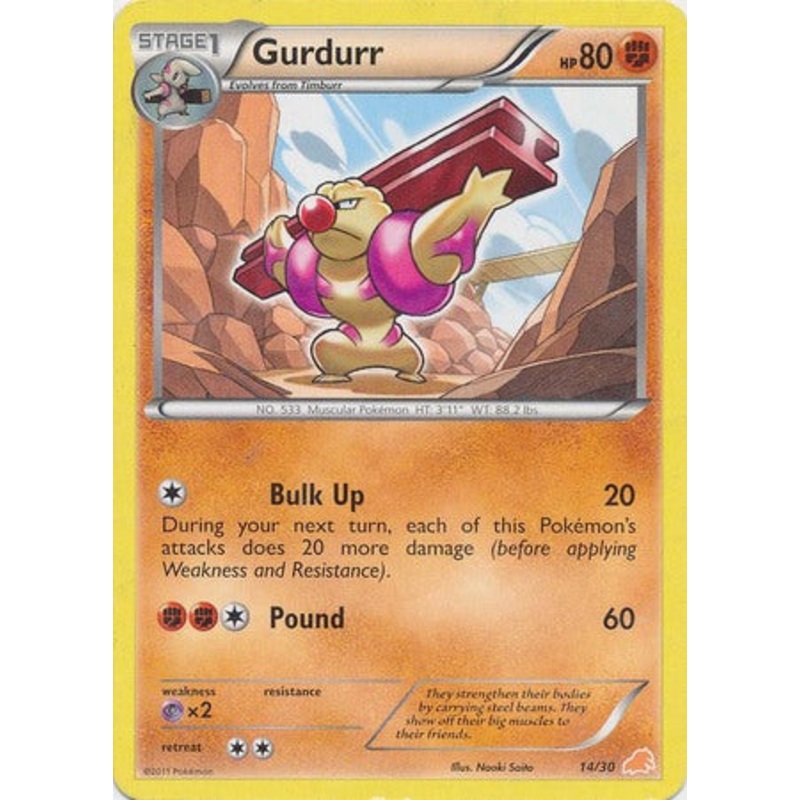 Gurdurr (14/30) [Black & White: Trainer Kit - Excadrill]