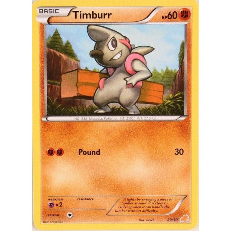 Timburr (29/30) [Black & White: Trainer Kit - Excadrill]