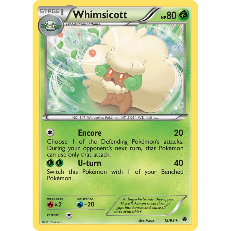 Whimsicott (12/98) [Black & White: Emerging Powers]