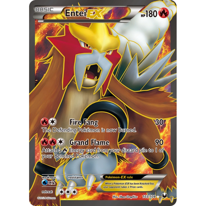 Entei EX (103/108) [Black & White: Dark Explorers]