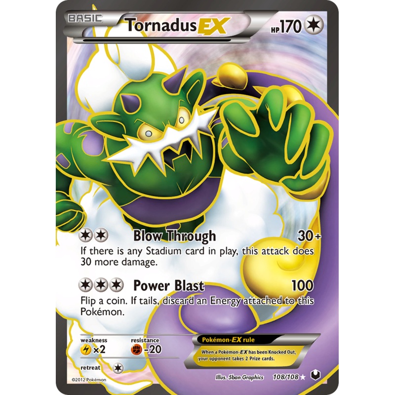 Tornadus EX (108/108) [Black & White: Dark Explorers]
