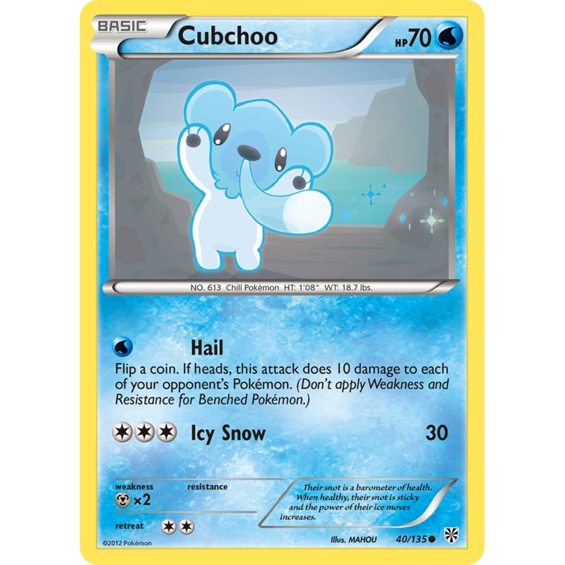Cubchoo (40/135) [Black & White: Plasma Storm]