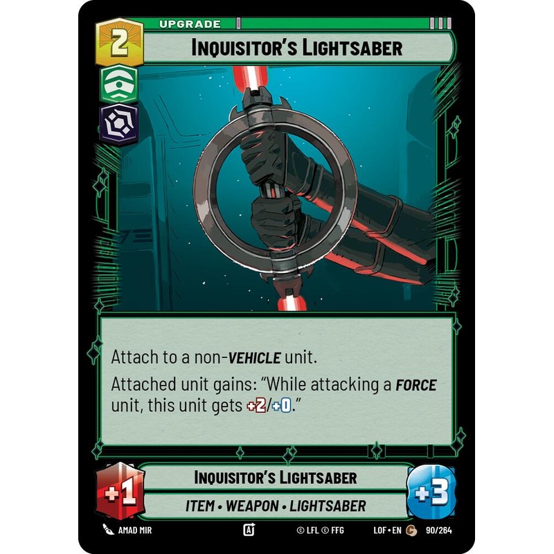 Inquisitor's Lightsaber (90/264) (90/264) [Legends of the Force]