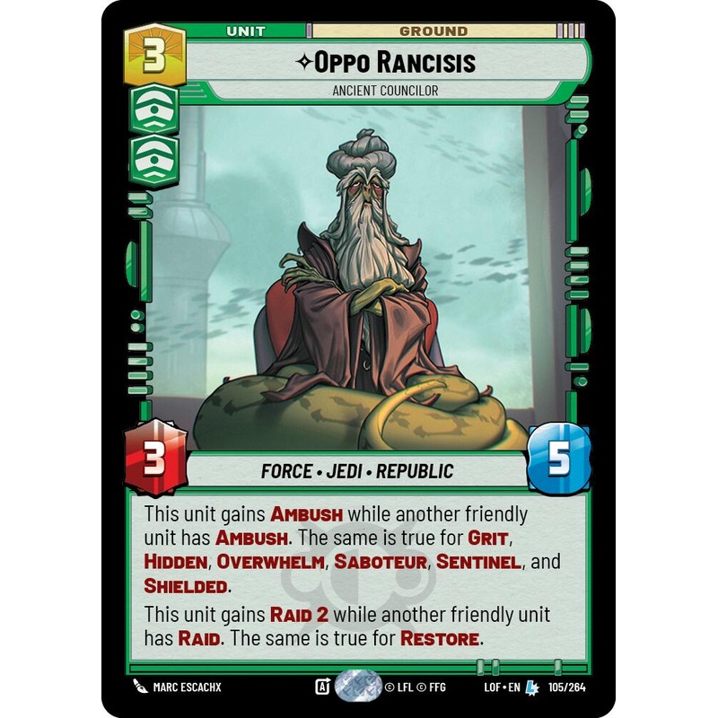 Oppo Rancisis - Ancient Councilor (105/264) (105/264) [Legends of the Force]