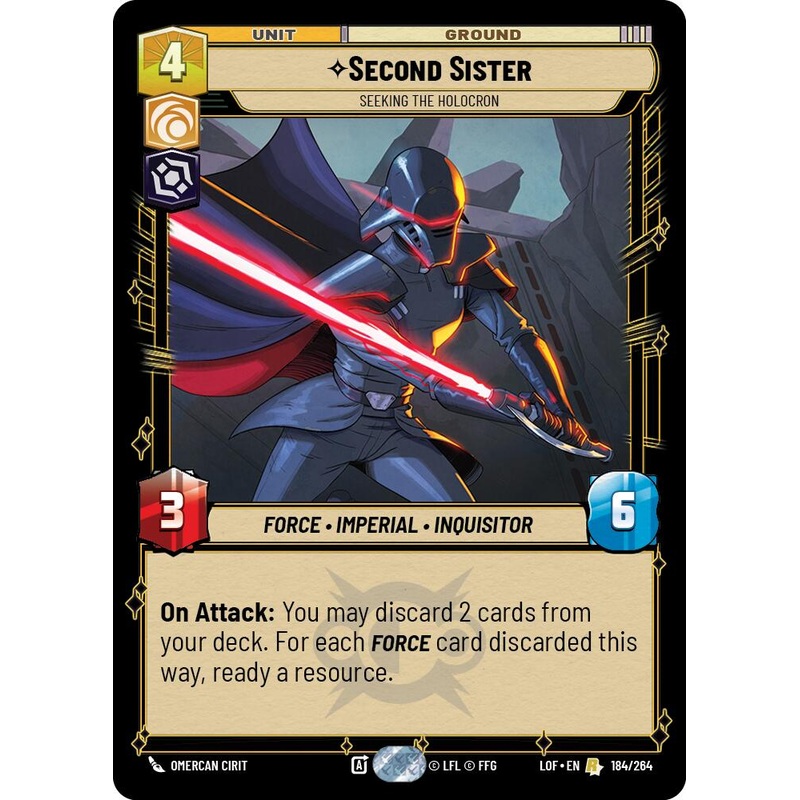 Second Sister - Seeking the Holocron (184/264) (184/264) [Legends of the Force]