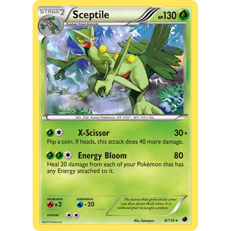 Sceptile (8/116) [Black & White: Plasma Freeze]