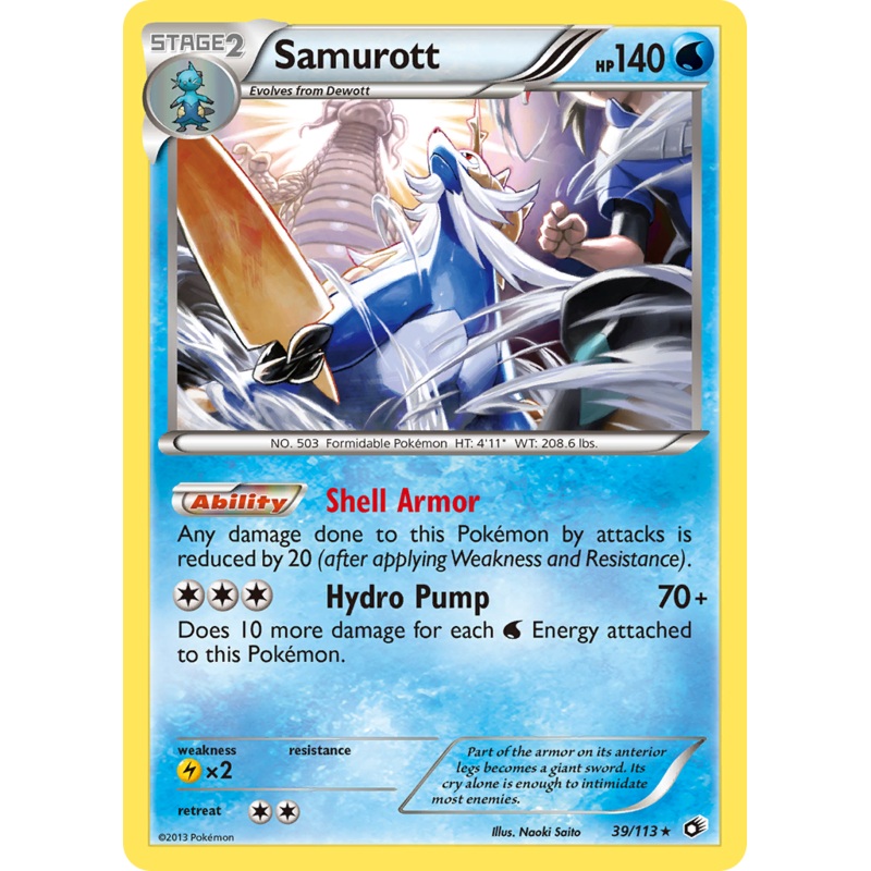 Samurott (39/113) [Black & White: Legendary Treasures]