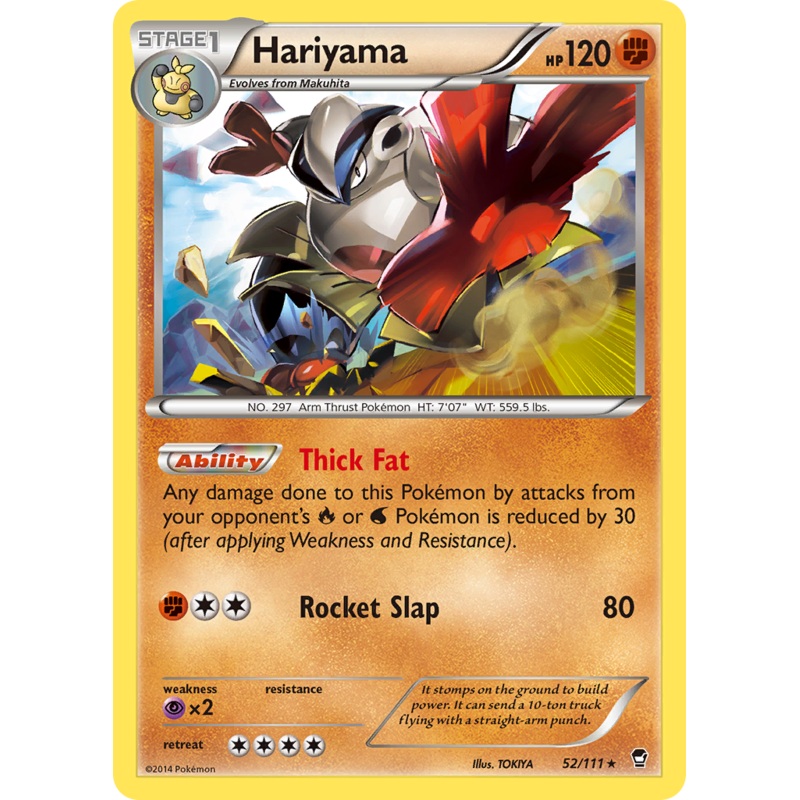 Hariyama (52/111) [XY: Furious Fists]