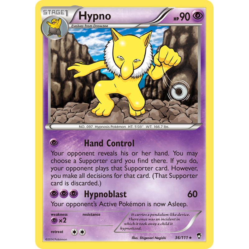 Hypno (36/111) [XY: Furious Fists]