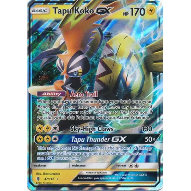 Tapu Koko GX (47/145) (Jumbo Card) [Sun & Moon: Guardians Rising]
