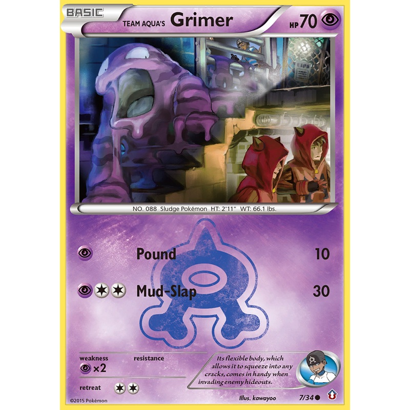 Team Aqua's Grimer (7/34) [XY: Double Crisis]