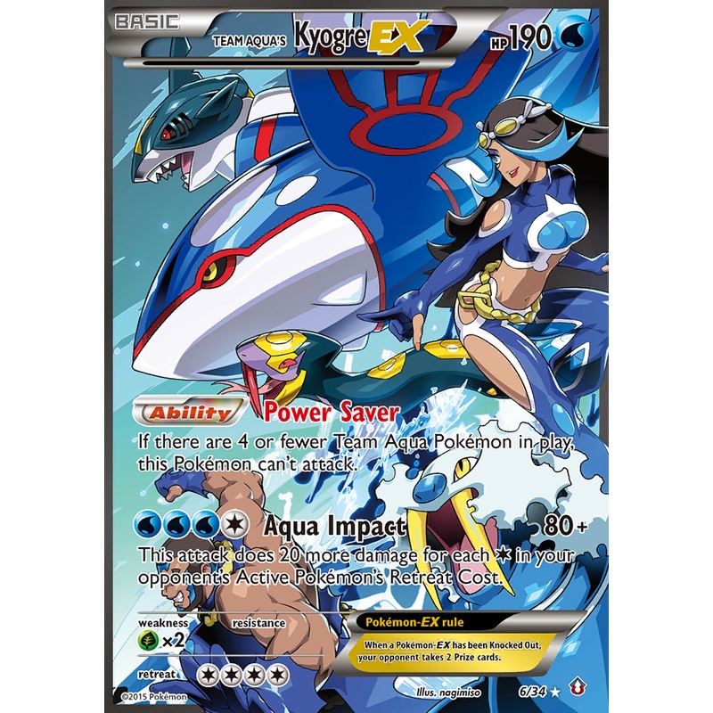 Team Aqua's Kyogre EX (6/34) [XY: Double Crisis]