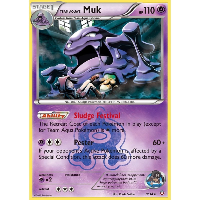 Team Aqua's Muk (8/34) [XY: Double Crisis]